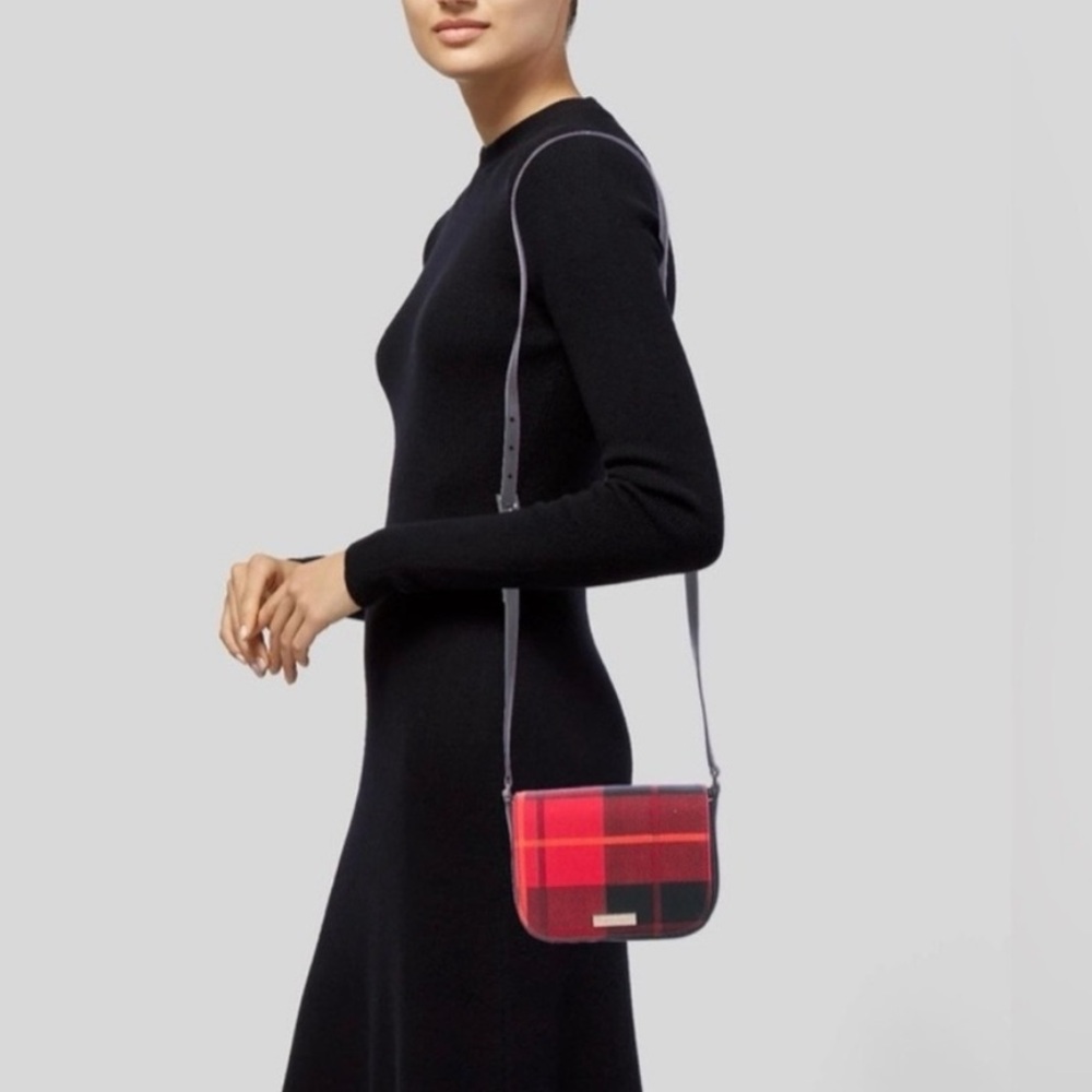 Kate Spade Carsen Newbury Lane Red and Black Plaid Small Crossbody Bag - Picture 12 of 12